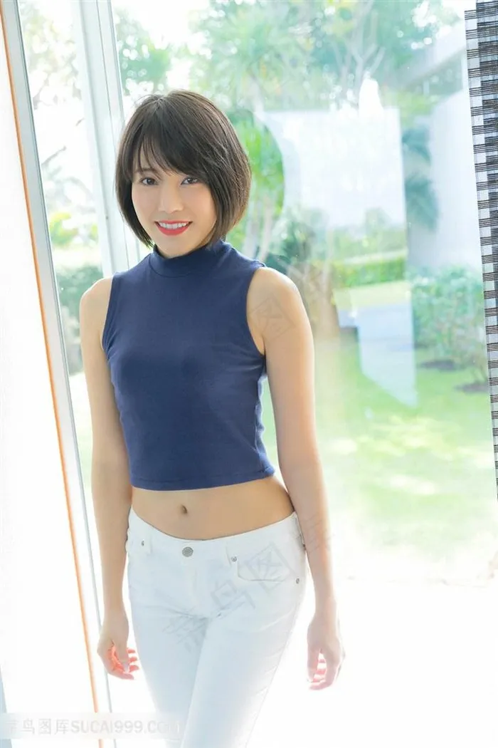 穿紧身裤的日本美女人体模特高清图片