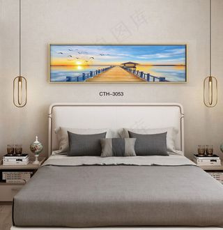 轻奢晶瓷装饰画客厅沙发背景墙卧室床头挂画酒店样板间房间模型现代抽象风