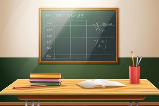 讲台教室黑板学校背景