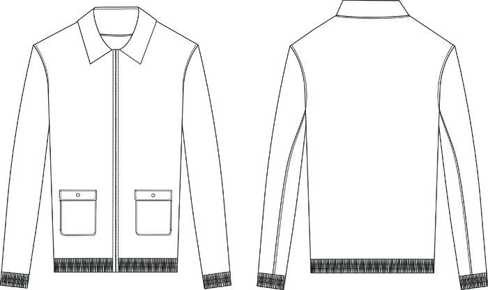 翻领外套立体袋