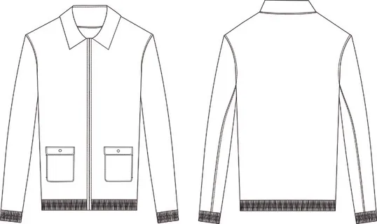 翻领外套立体袋