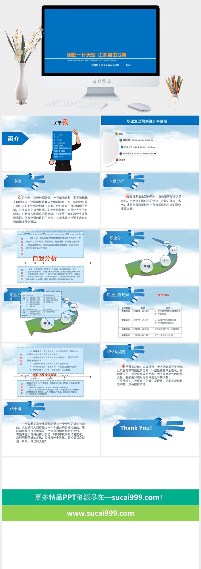 职业生涯规划幻灯片模板