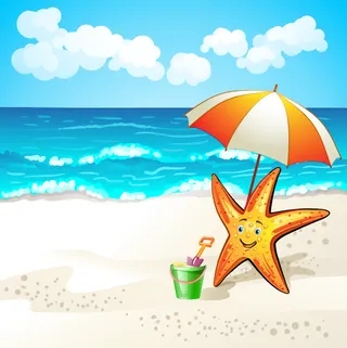 夏天海滩大海背景