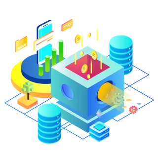 25D商务人工智能云端半立体矢量元素