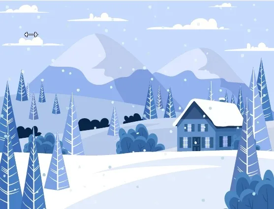 设计冬天卡通背景eps,ai矢量模版下载