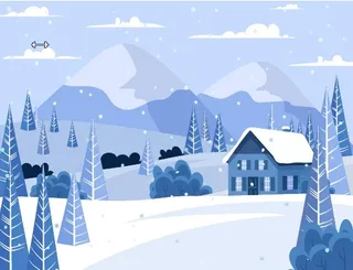 设计冬天卡通背景