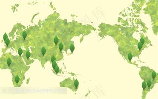 世界地图环保图形创意背景