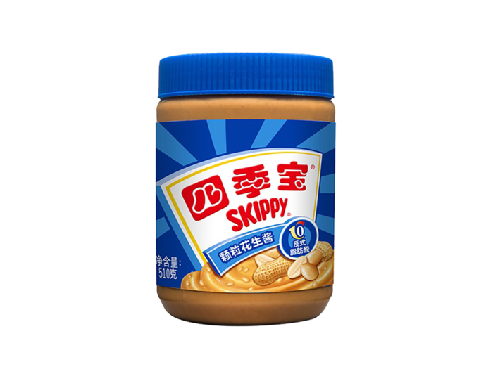 四季宝颗粒花生酱超市商品白底图免抠实物摄影png格式图片透明底
