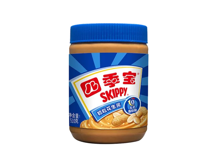 四季宝颗粒花生酱超市商品白底图免抠实物摄影png格式图片透明底
