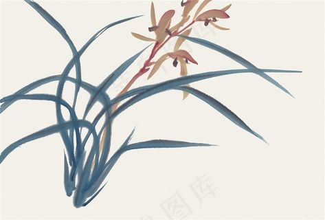 写意花卉工笔国画jpg素材