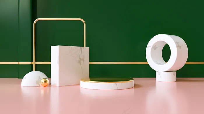 C4D电商场景模型渲染背景