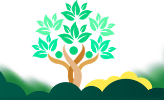 春天绿树树木元素