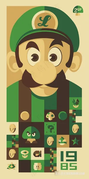 马里奥兄弟高清插画