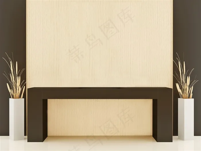 黄色墙壁和桌子