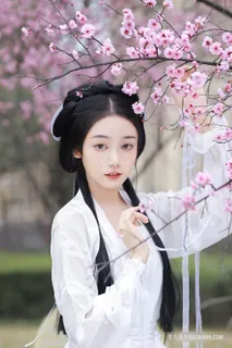 超清锦绣白衣古风写真唯美少女图片素材