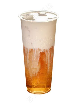 柠檬红茶奶盖冷饮奶茶图片（PNG免抠图）