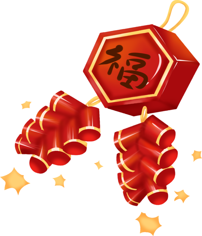 红色烟花爆竹免扣素材