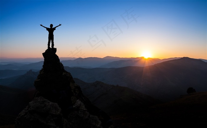 登山人物摄影高清图片