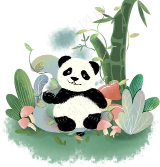 可爱的大熊猫元素