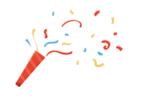 庆祝彩带花免抠