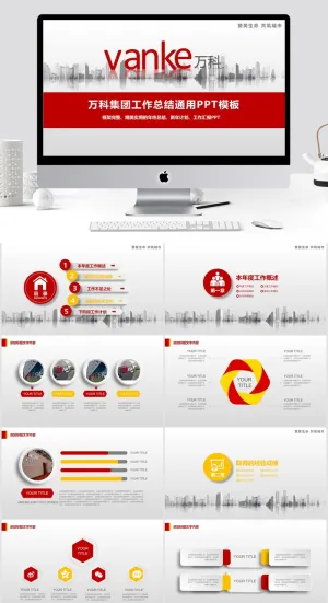 万科集团工作总结动态ppt预览图
