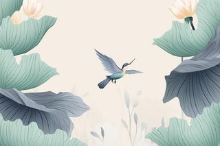 创意简约节气荷花背景