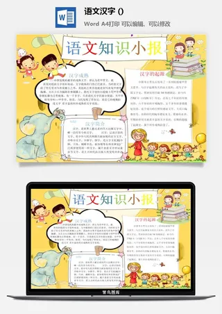语文汉字的简介小报