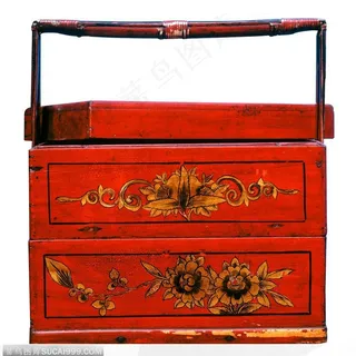 中华传统家具-红色木雕盒子 中华传统家具-红色木雕盒子