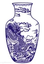 祥龙云彩花瓶国粹青花瓷中国风图片
