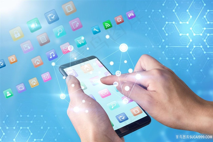 创意合成手机科技未来展示