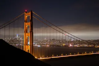 高清唯美城市大桥夜景