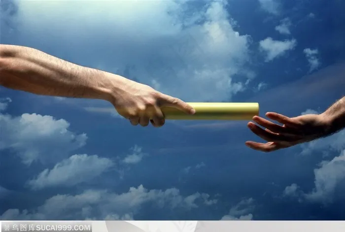 比赛运动-蓝天下的接力棒