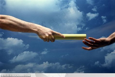 比赛运动-蓝天下的接力棒