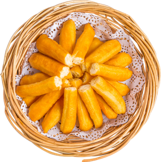 一篮子油条食物免扣