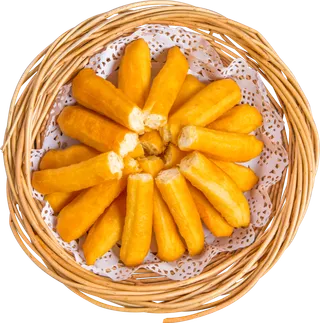 一篮子油条食物免扣