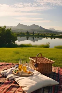 草地野餐郊外篮子山脉背景 草地野餐郊外篮子山脉背景