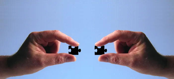 高清团队合作拼图