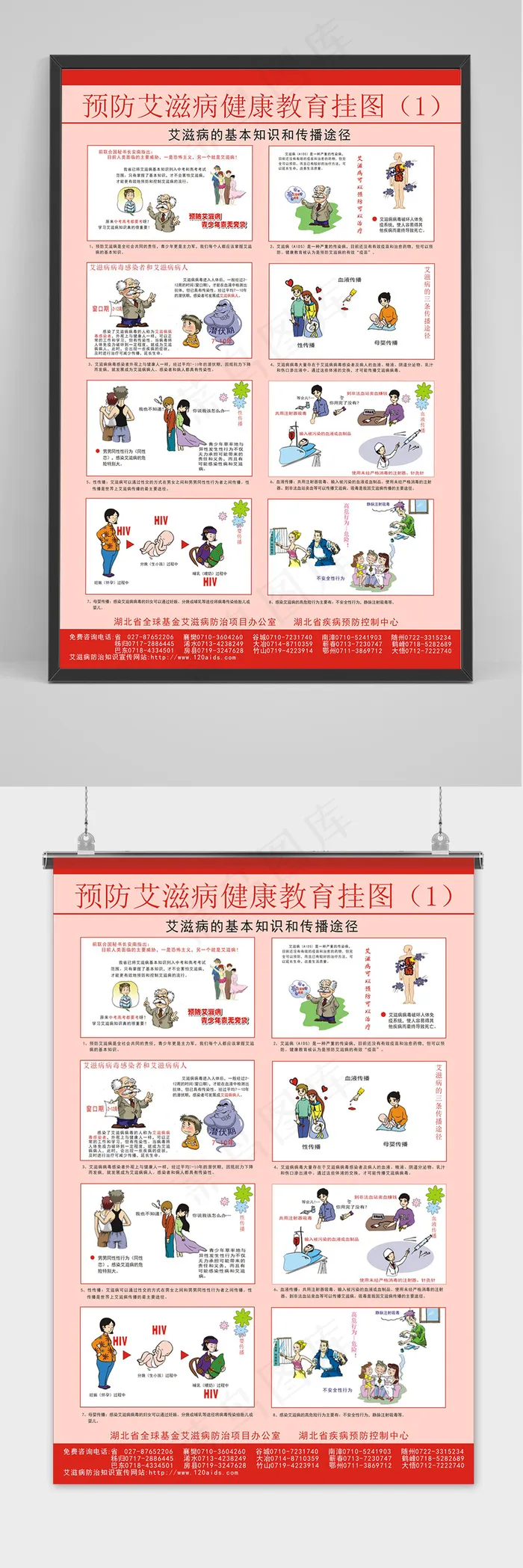世界艾滋病预防艾滋病宣传展板cdr矢量模版下载