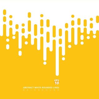 抽象的黄色芥末酱圆线半色调过渡矢量背景图