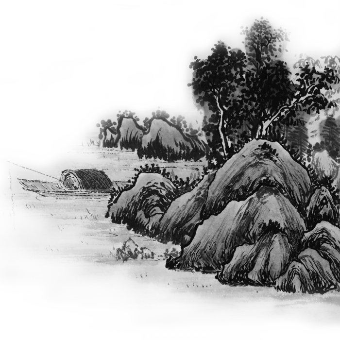 山水画素材中国风水墨画素材元素中国画