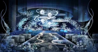 蓝色浪漫婚礼效果图