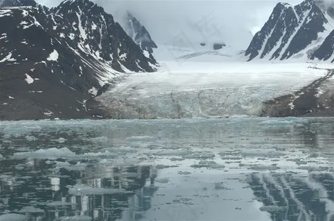 南极雪山冰山风景
