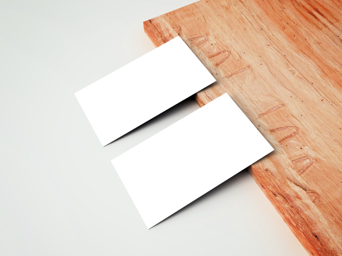 贺卡标签Business Cards Wooden Boardpsd模版下载