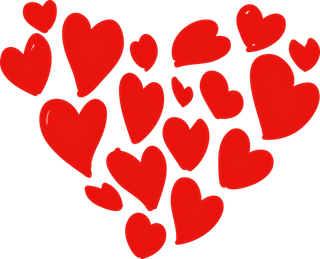 红色爱心卡通 (2)