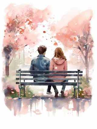 520情侣浪漫时刻主题插画