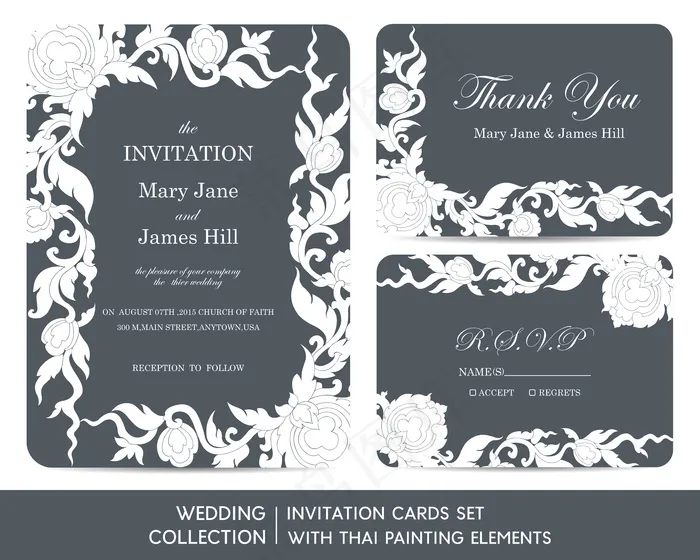 英文邀请函 eps,ai矢量模版下载