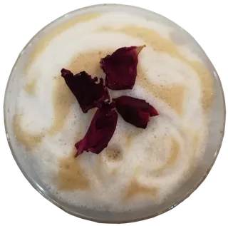 绵云拿铁玫瑰点缀花式咖啡免抠实拍摄影元素素材