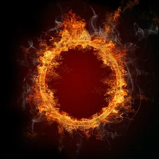 燃烧的圆环火焰高清图片