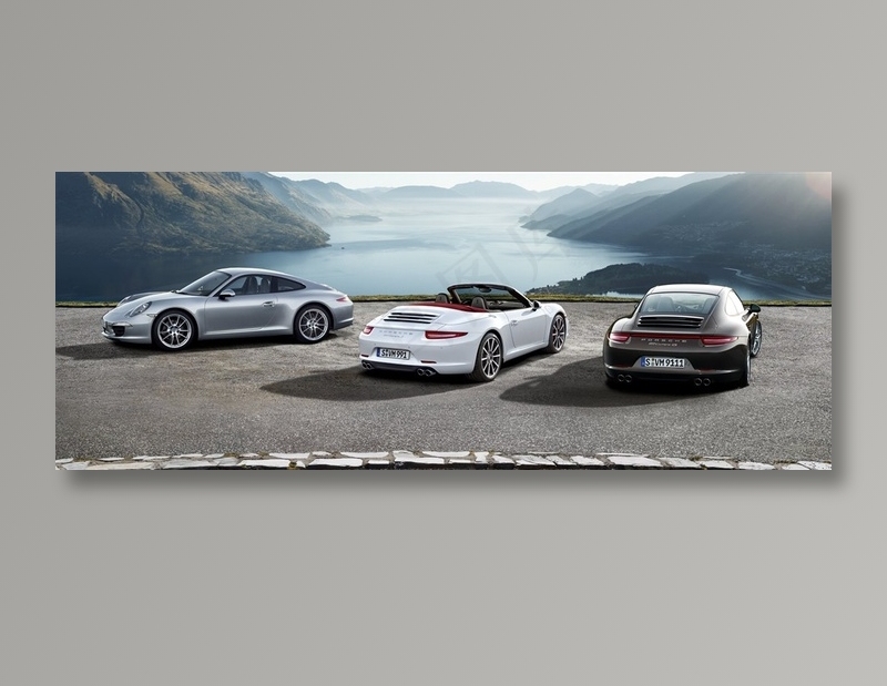 三款保时捷经典款摄影图