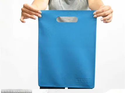 蓝色低碳手提袋购物袋